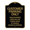 Signmission Customer Parking Unauthorized Cars Will Be Towed Away at Owners Expense, A-DES-BG-1824-24201 A-DES-BG-1824-24201 - alternate 1